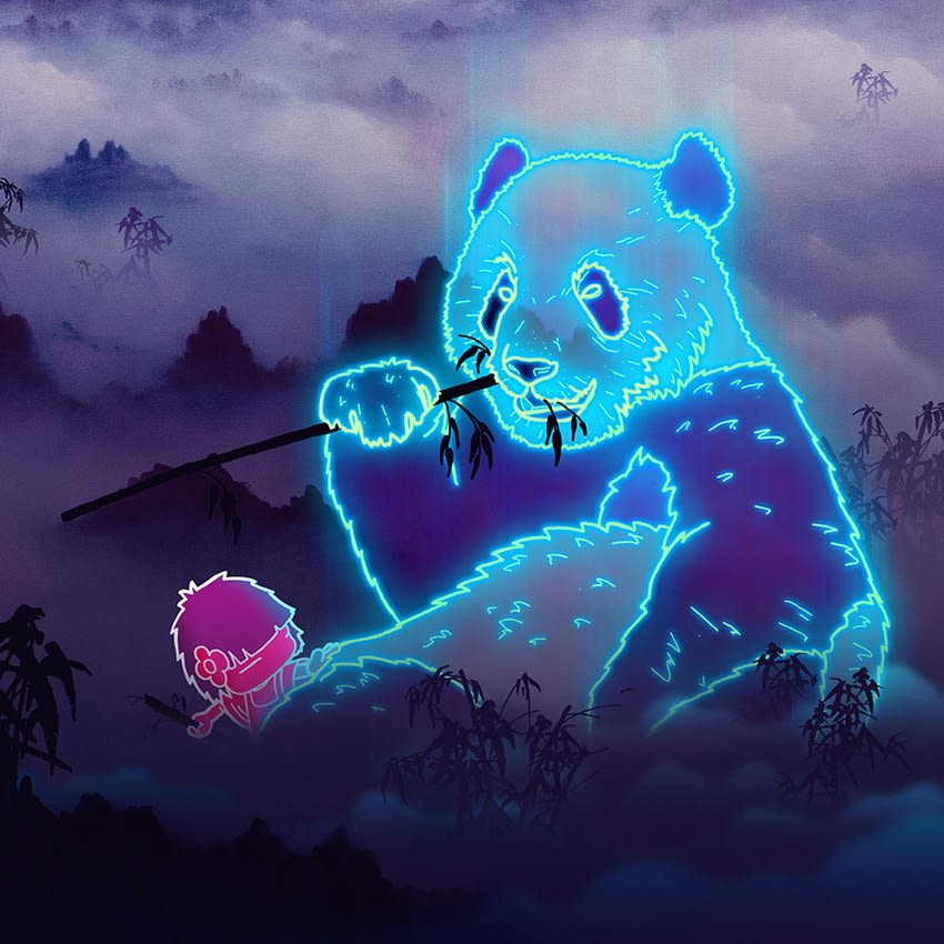 tom lewis , Neon Beasts Collection - Panda