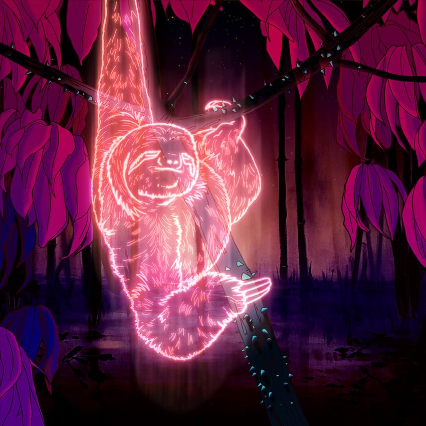 tom lewis , Neon Beasts Collection - Sloth