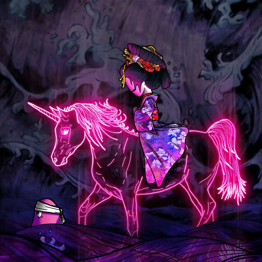 tom lewis , Neon Beasts Collection - Unicorn