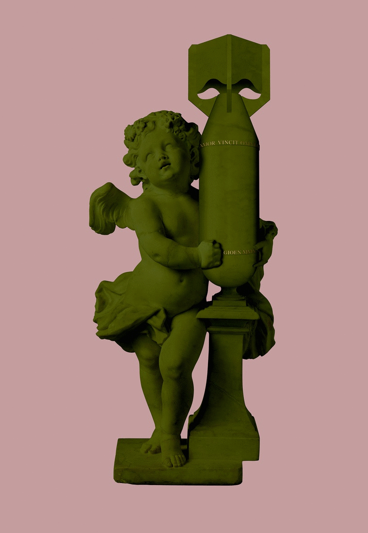 Magnus Gjoen , Cupid (Amor Vincit Omnia) - Army Green, 2019