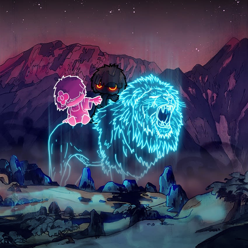 tom lewis , Neon Beasts Collection - Lion