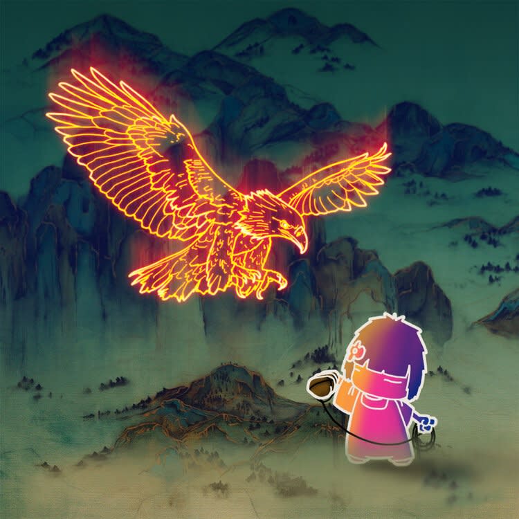 tom lewis , Neon Beasts Collection - Golden Eagle