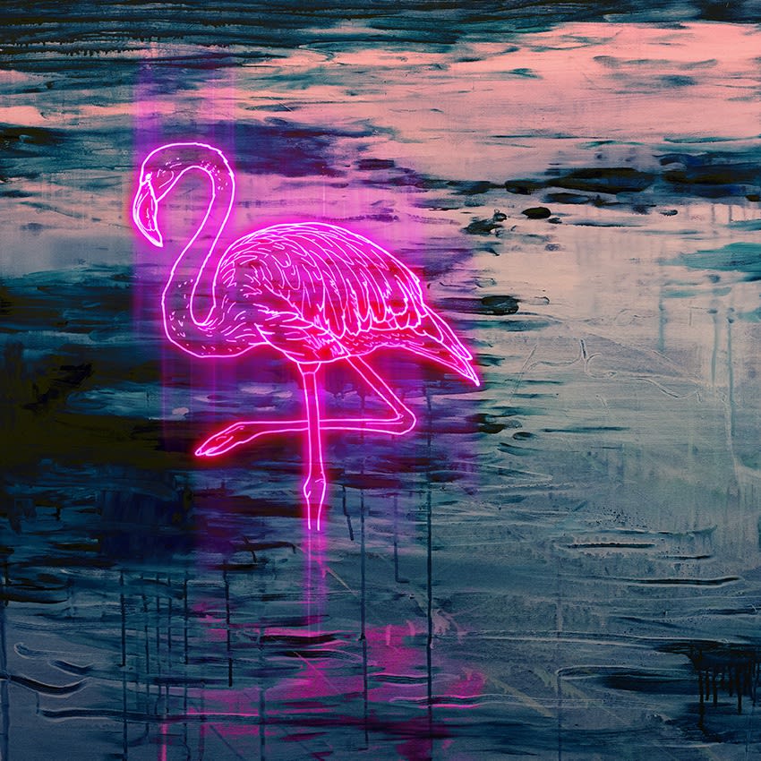 tom lewis , Neon Beasts Collection - Flamingo