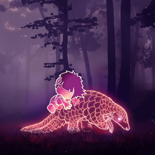 tom lewis , Neon Beasts Collection - Pangolin