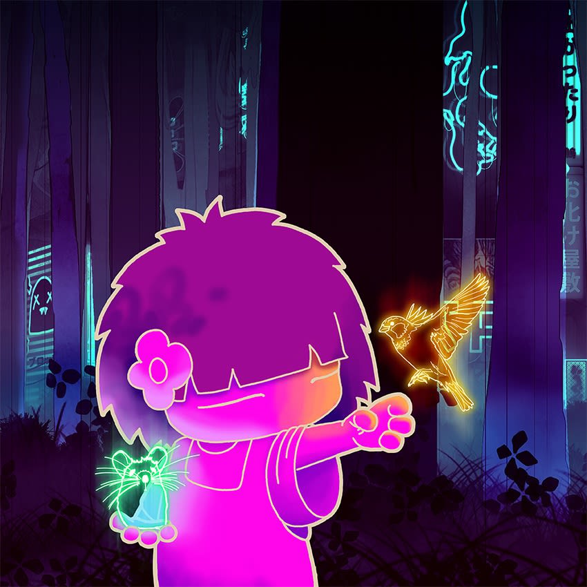 tom lewis , Neon Beasts Collection - Field Mouse