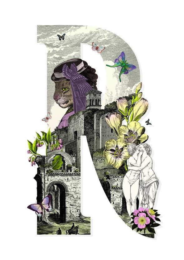 Kristjana S Williams , Letter Spectrum Bokstafir A3 Size Art Prints