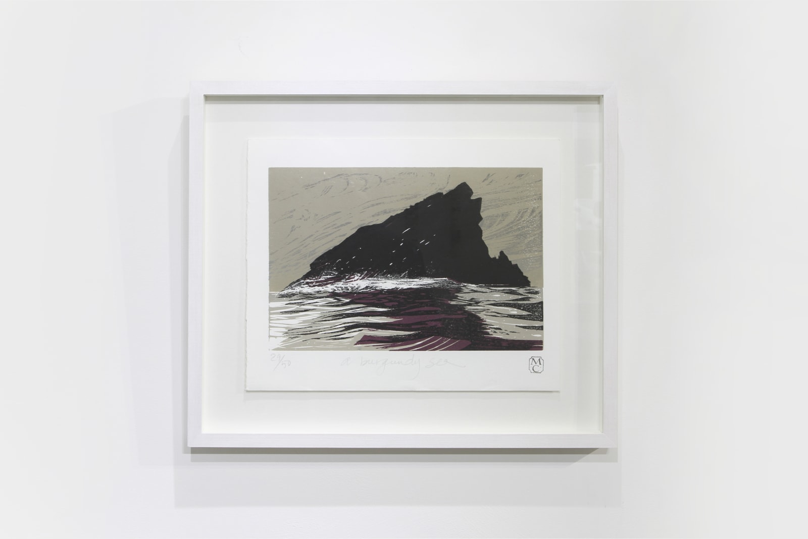 Merlyn Chesterman, A Burgundy Sea (Framed), 2020