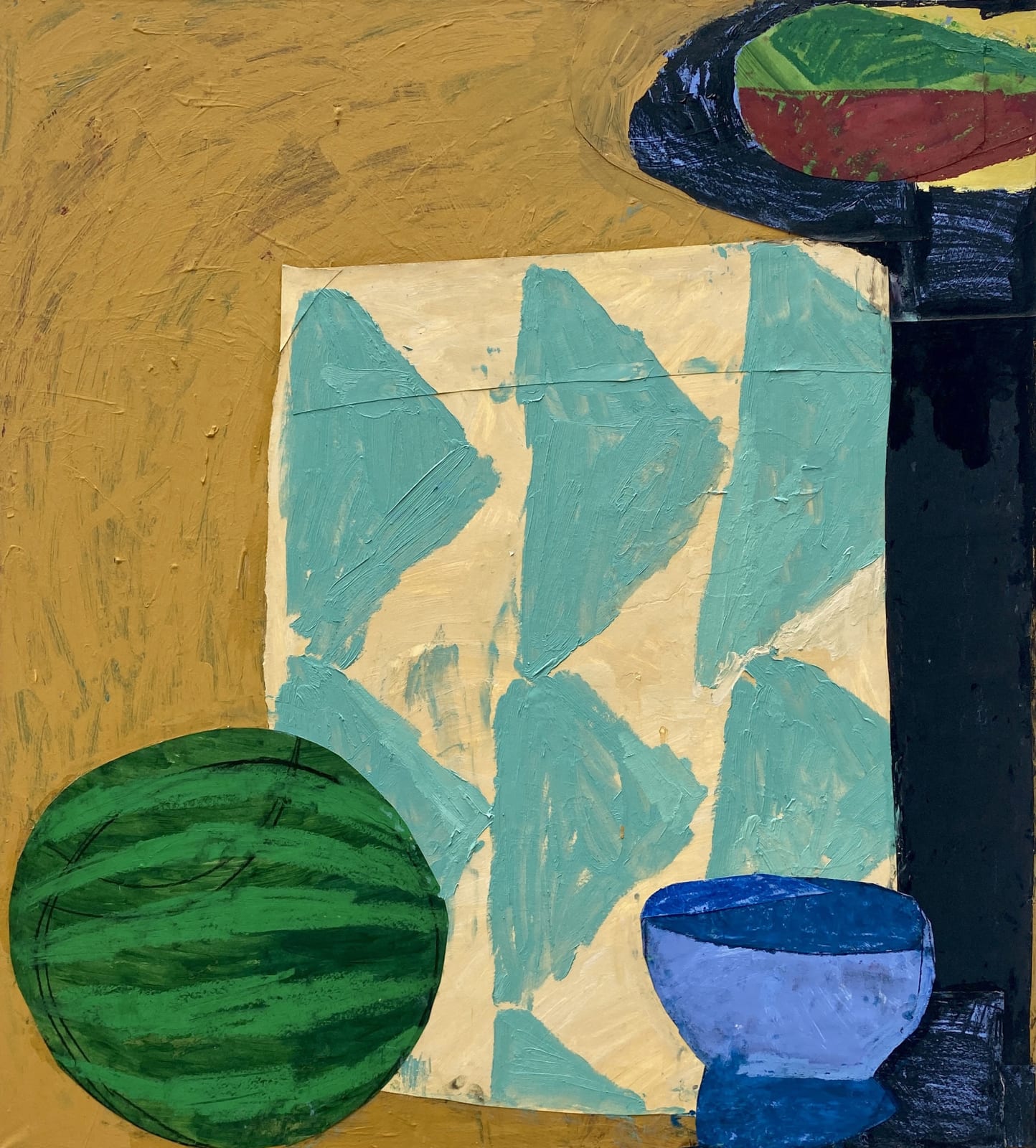 Rosa Roberts, Melon, Blue Bowl, Mango, 2020