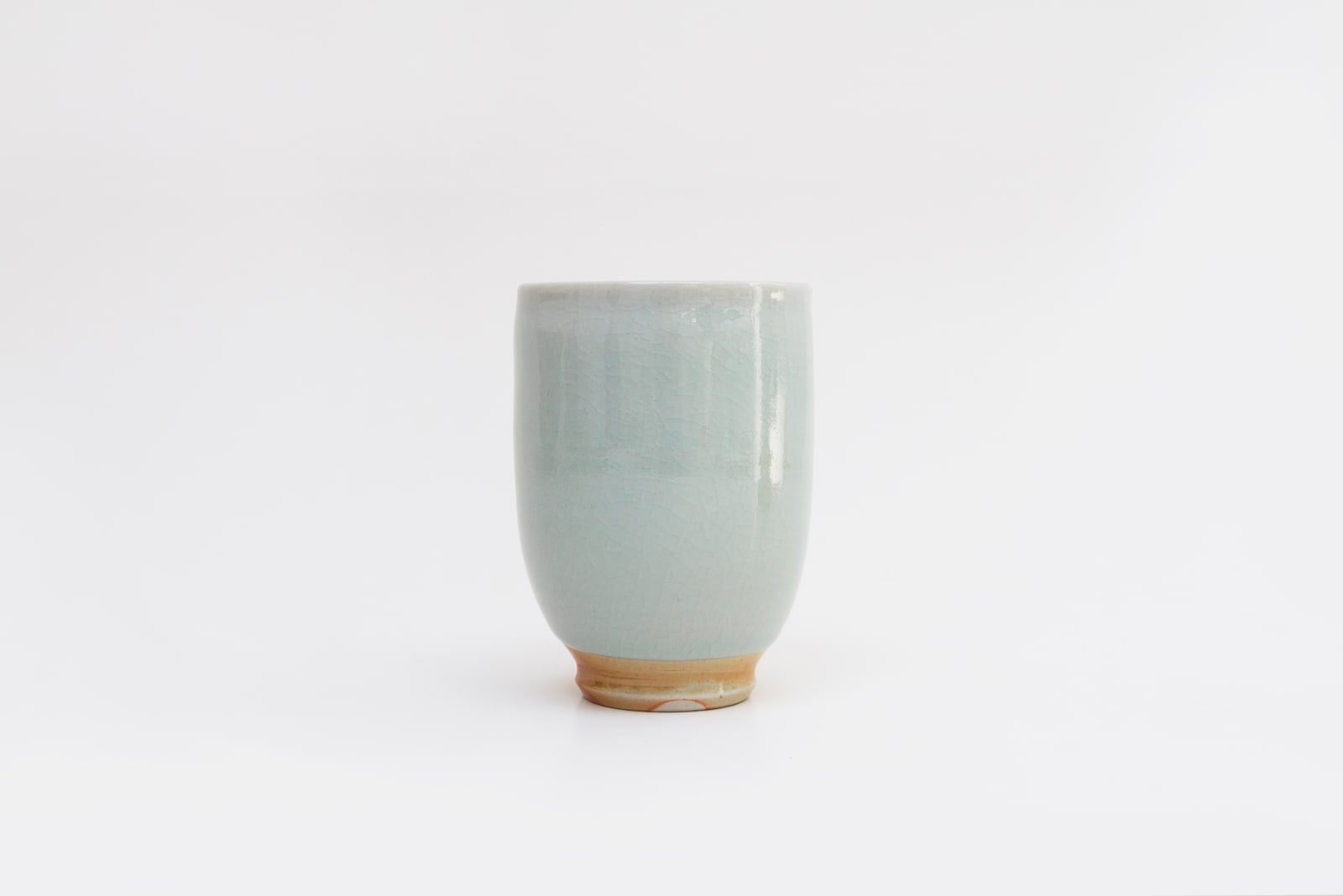 Joseph Bull, Japanese Style Porcelain Beaker, Celadon Glaze, 2020