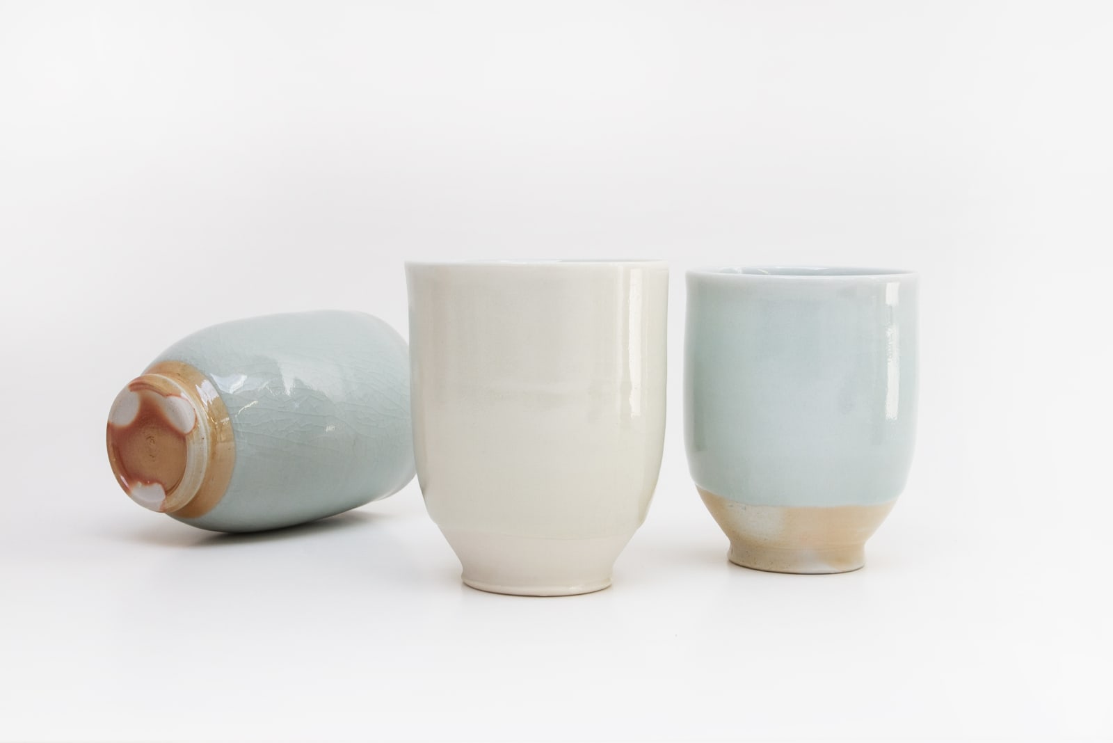 Joseph Bull, Japanese Style Porcelain Beaker, Celadon Glaze, 2020