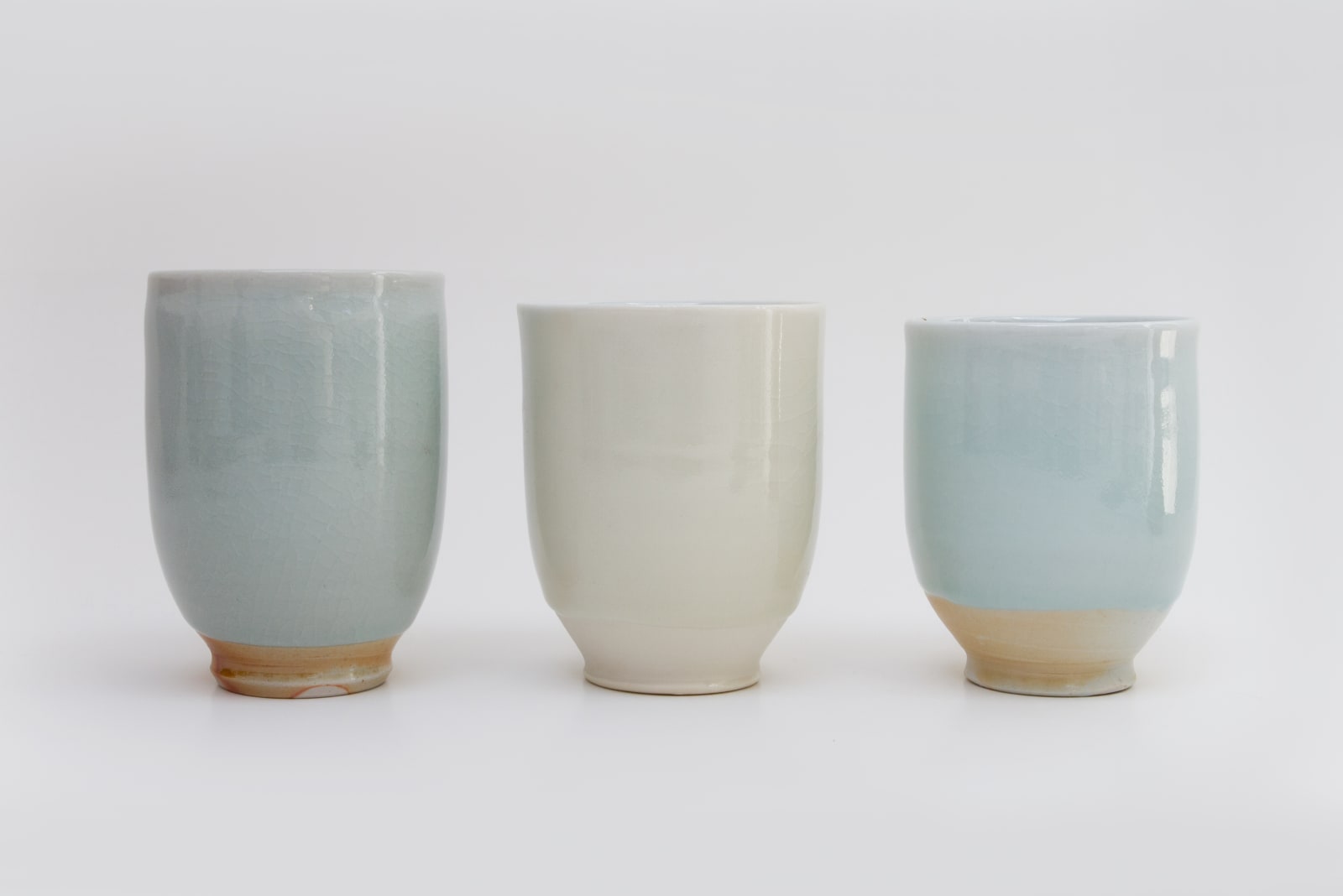 Joseph Bull, Japanese Style Porcelain Beaker, Celadon Glaze, 2020