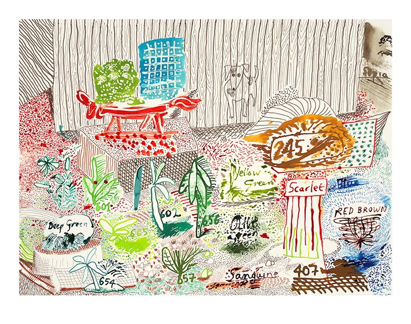 David Hockney, Ink Test, 19th to 21st March, 2019