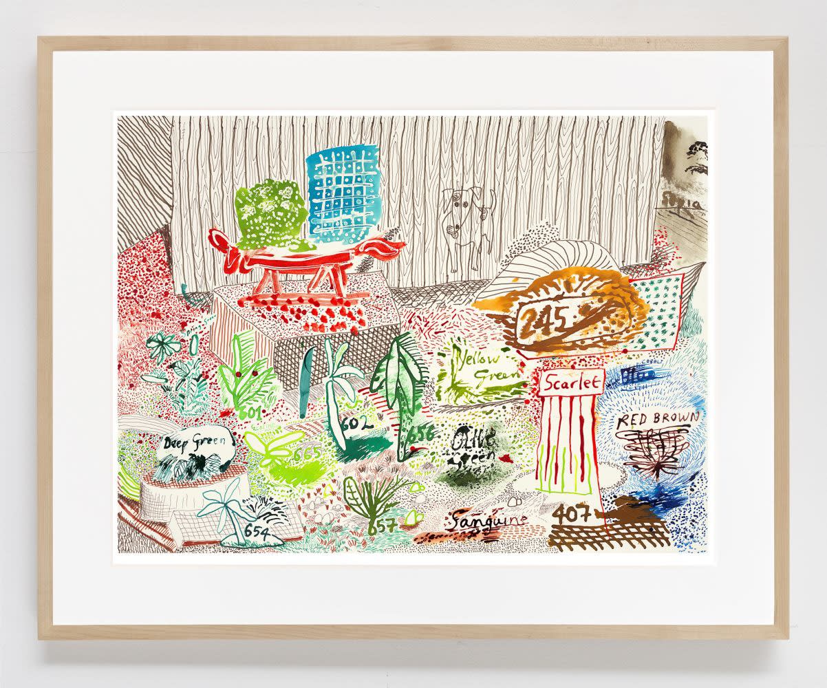 David Hockney, Ink Test, 19th to 21st March, 2019