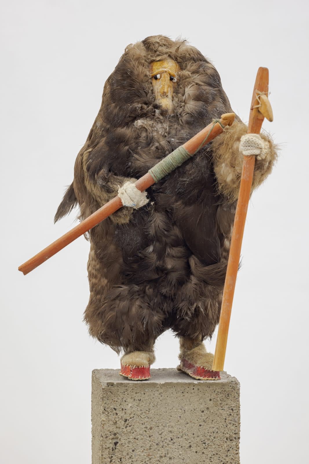 Artist Unknown (Bethel, Alaska) , Yup’ik Doll Made From A Bird (Standing Hunter with Harpoon and Gaff) , late 20th century