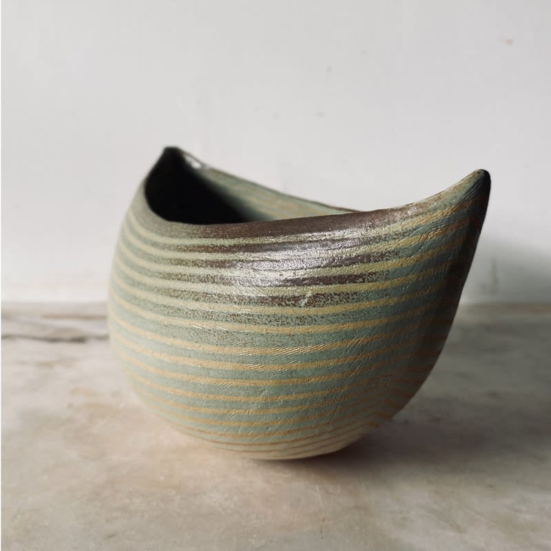 Laura Huston, Striped Vessel, 2025