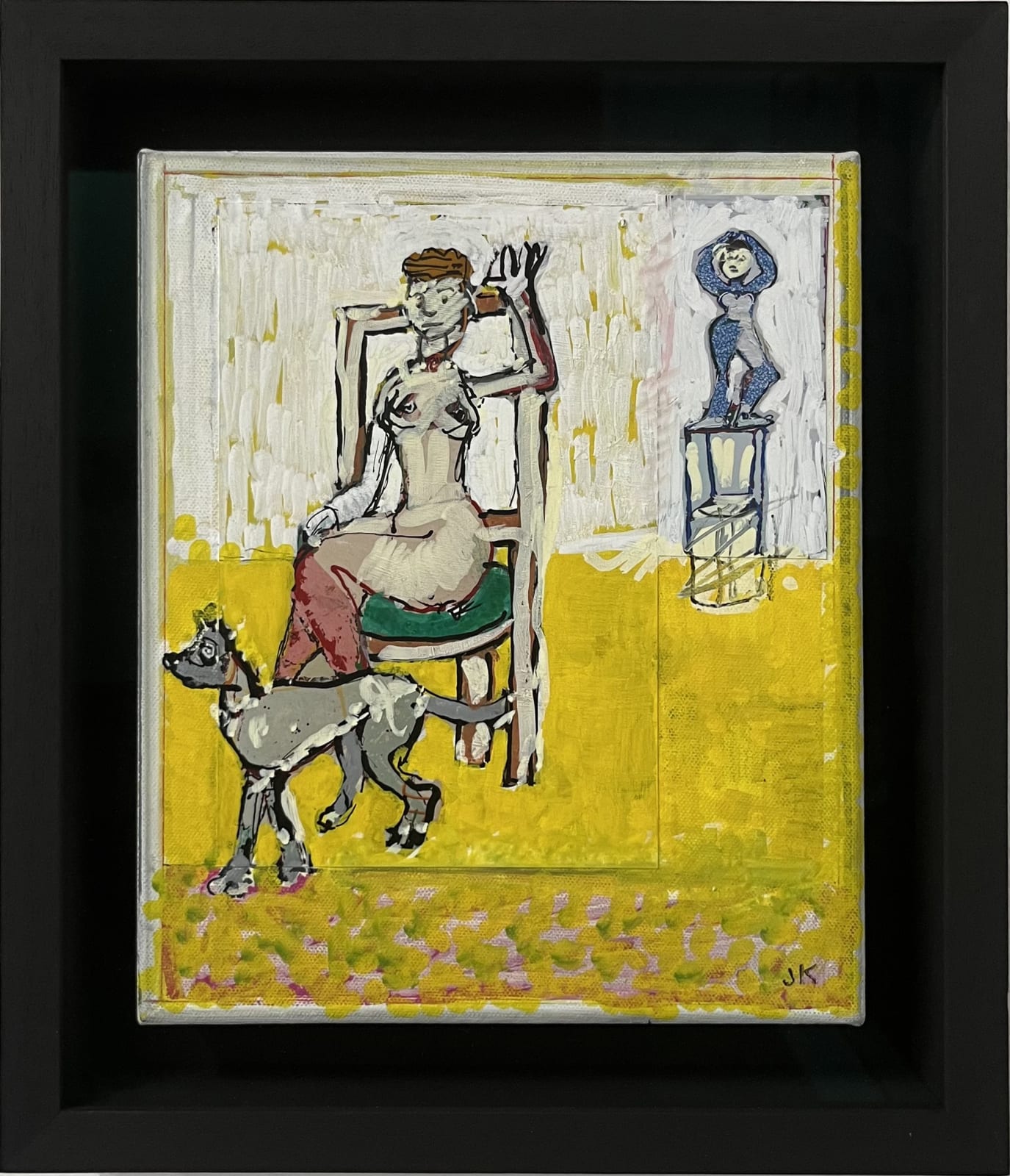 John Kiki, Resting with Dog, 2022
