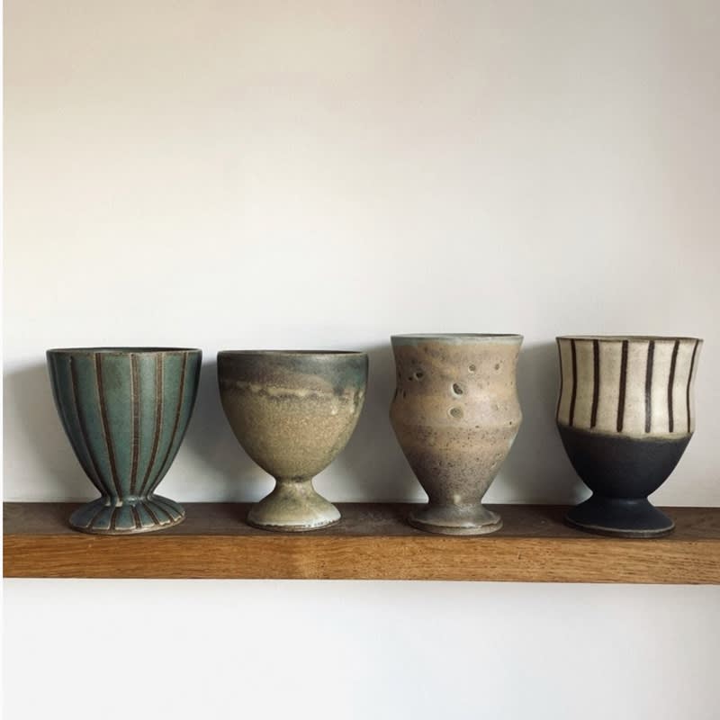 Laura Huston, Goblet - Striped White, 2025