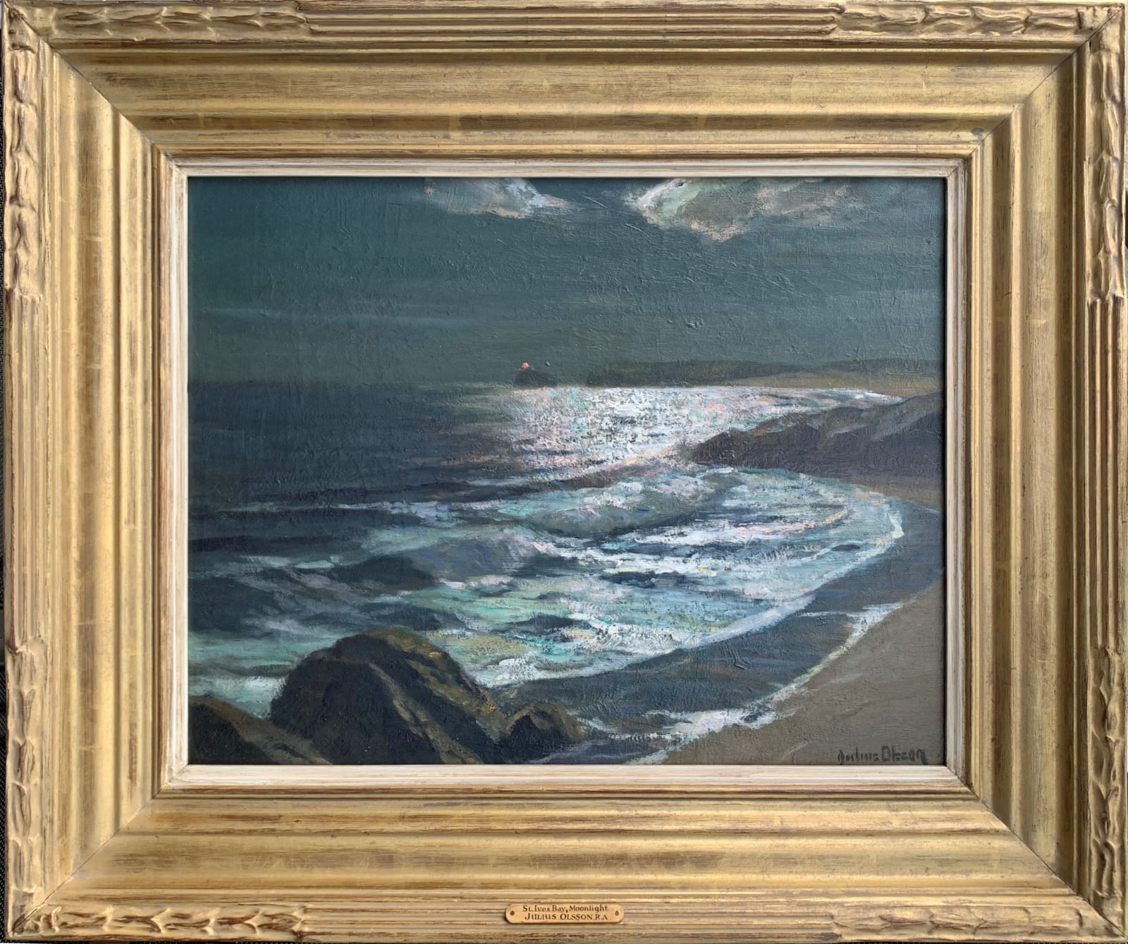 Julius Olsson, St Ives Bay, Moonlight
