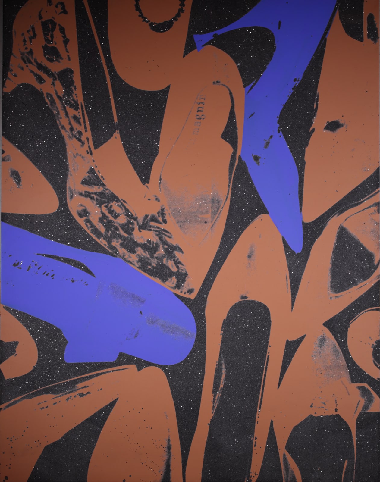 Shoes, 1980, by Andy Warhol, Synthetic polymer paint, silkscreen and diamond dust on canvas, at Coskun Fine Art