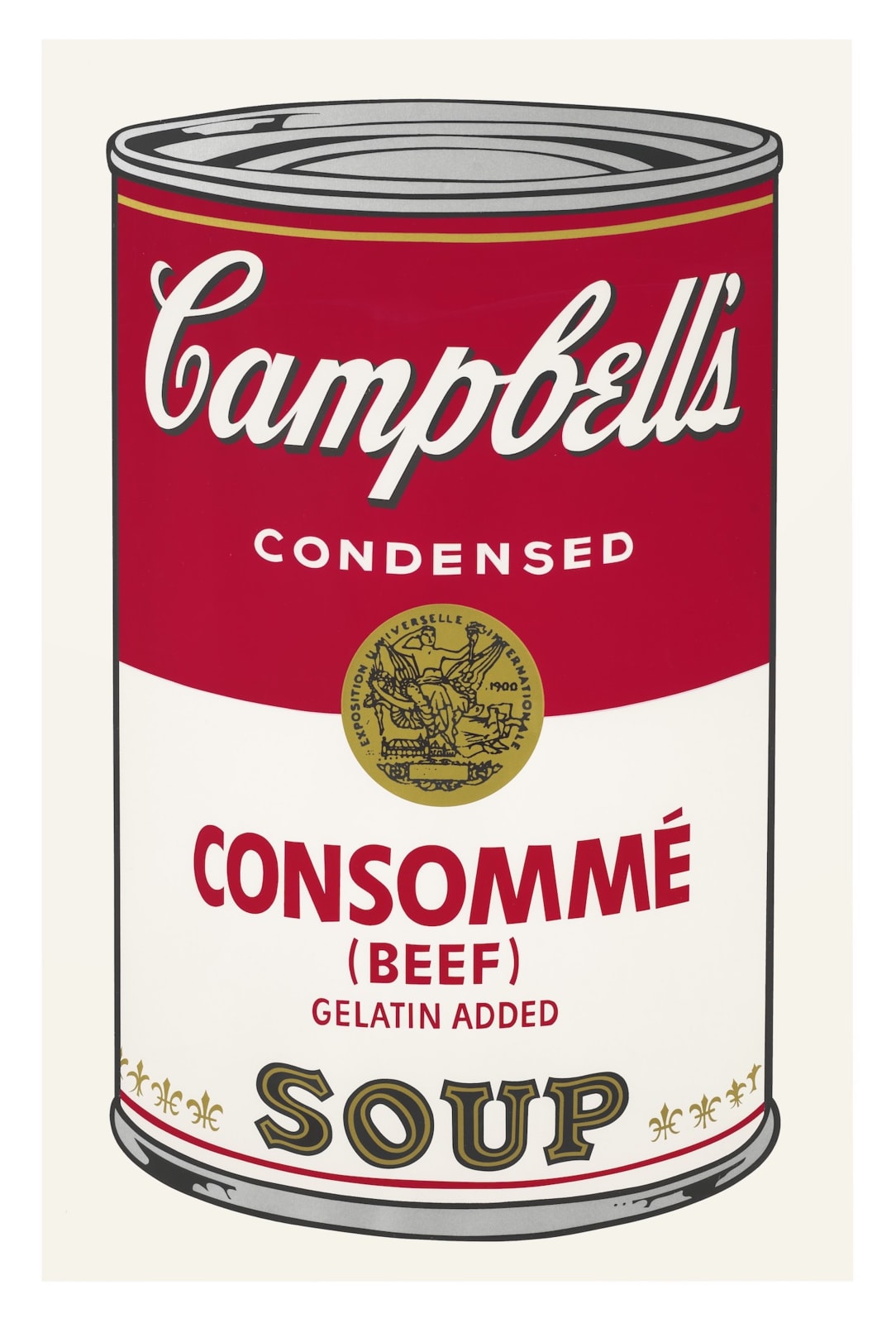 Andy Warhol , Campbell's Soup I: Consommé Beef, 1968
