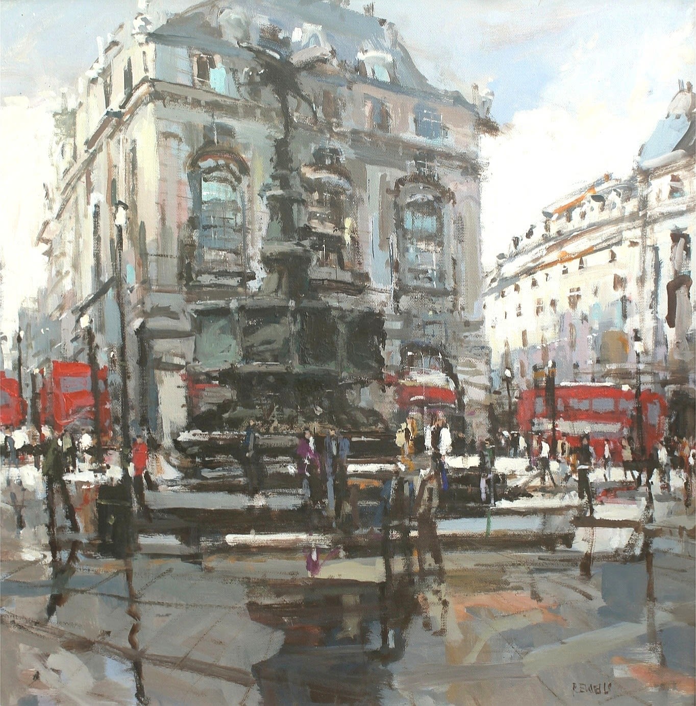 Robert E Wells Eros Statue Piccadilly Circus London Cotswold Contemporary