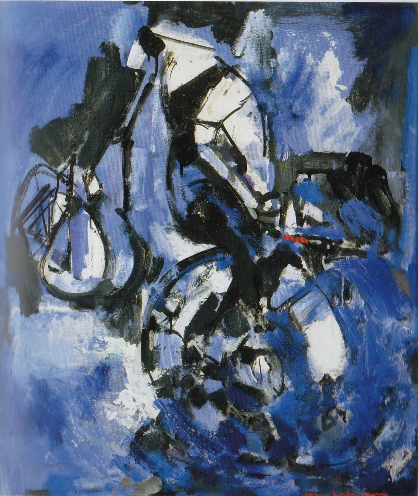 Hans HOFMANN (1880 – 1966) Balance in Black, Blue and White, 1947 Oil on Panel 35 x 30 inches / 88.9 x 76.2 cm Signed lower right Hans Hofmann Painting on verso HH Cat No 519-1947