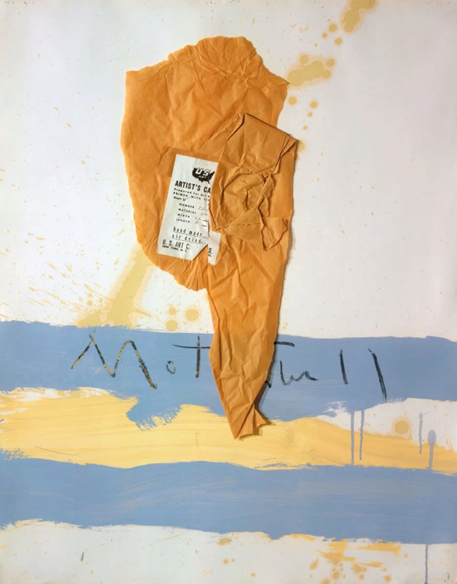 Robert MOTHERWELL (1915-1991) U.S. Art New York N.Y., 1962 Oil and pasted paper on paper 29 x 23 inches / 73.7 x 58.4 cm RM12667, C132