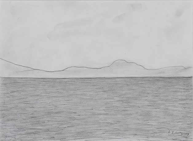 L S LOWRY (1887 – 1976) Hills and Sea, 1939