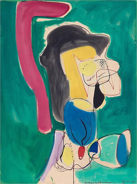 Hans HOFMANN (1880-1966) The Mannequin, 1946 Oil on board 40 ¼ x 30 5/8 inches / 102.9 x 78.7 cm Lower right: