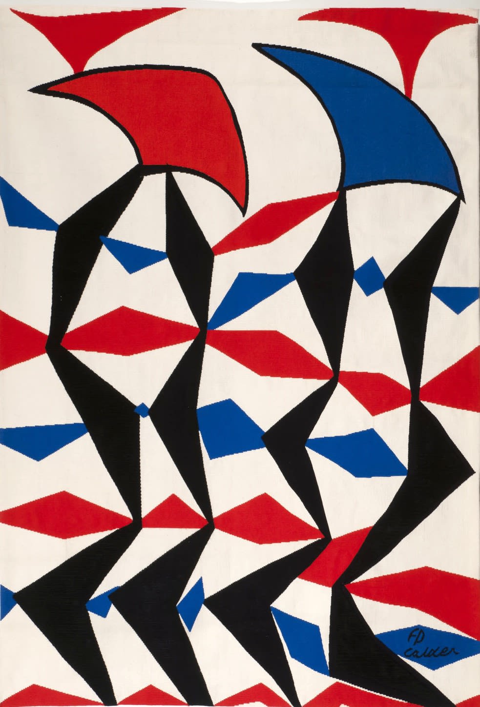 Alexander CALDER (1898 – 1976) L’Etoffe Tapestry made for the artist by Pinton Aubusson in an edition of 6 plus 2 artists proofs 75 6/8 x 52 ½ inches / 192 x 133 cm Signed and stamped