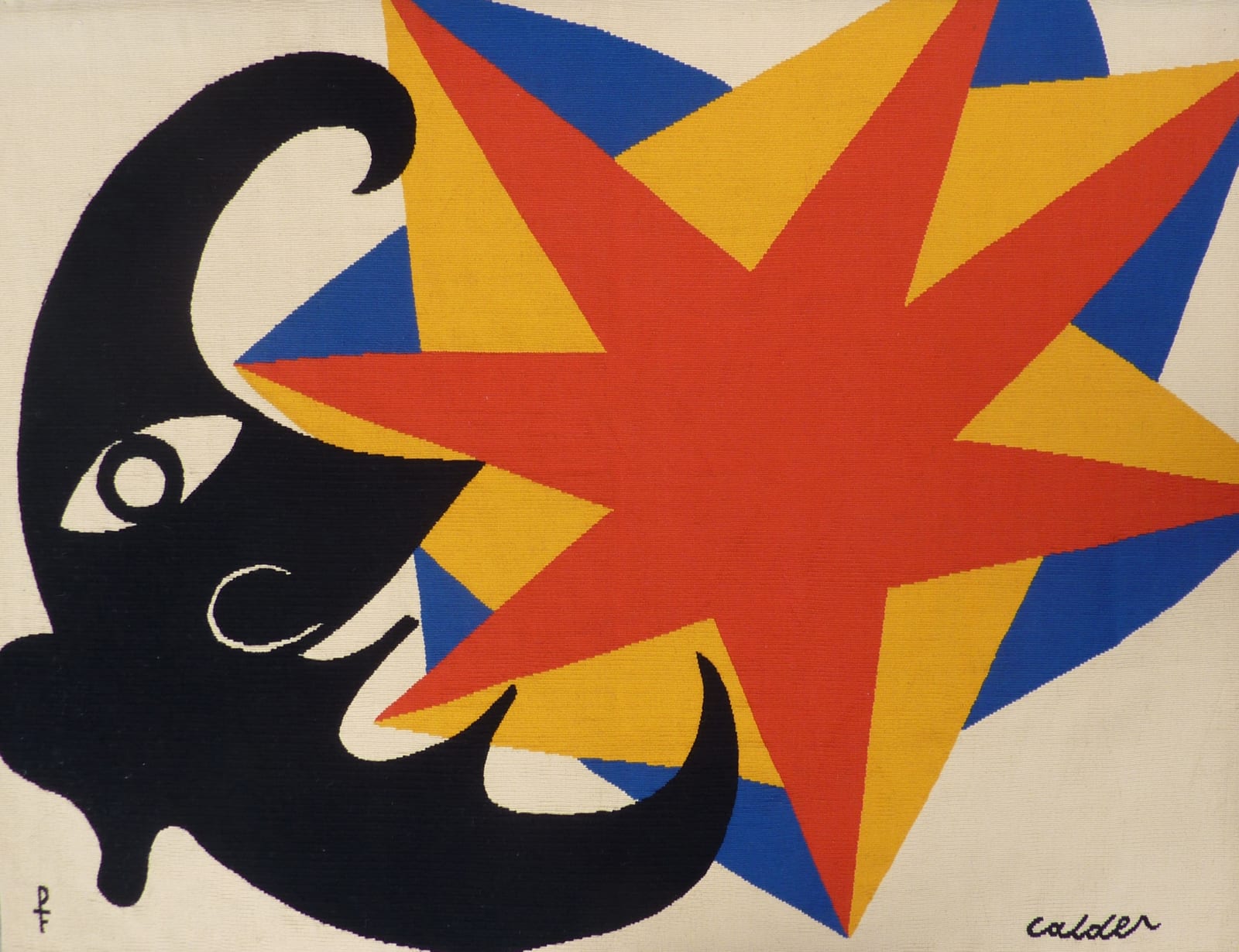 Alexander CALDER (1898 – 1976) Le Profil qui Disparait, c.1970 Tapestry made for the artist by Pinton Aubusson in an edition of 6 plus 2 artists proofs 57 1/8 x 43 3/8 inches / 145 x 110 cm Artists Proof