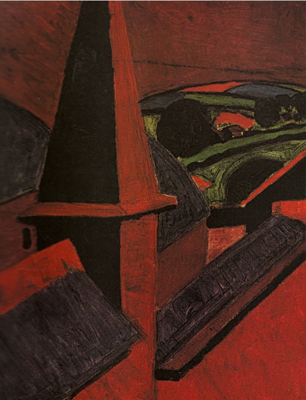 Steeple in Cornwall, 1920 oil on canvas 20 x 15.5 inchces (50.8 x 39.3cm)