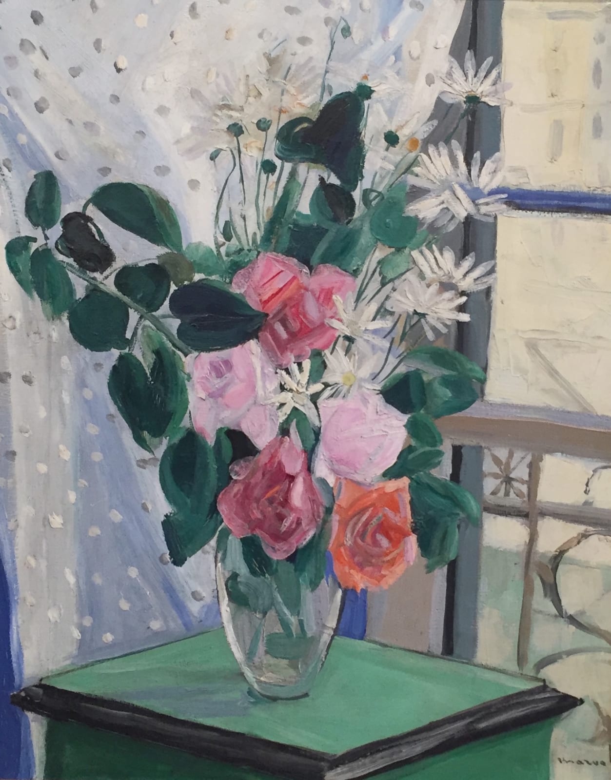 Jacqueline Marval, Fleurs devant la fenetre