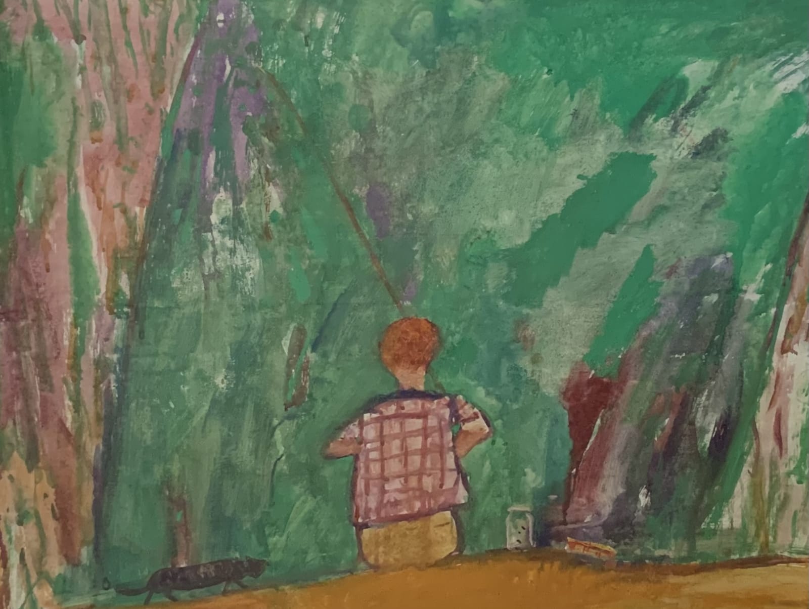 Ben Hartley, Fishing by a Stream