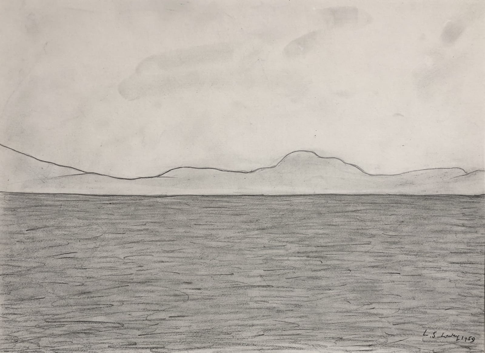 Laurence Stephen Lowry, Hills and Sea, 1959