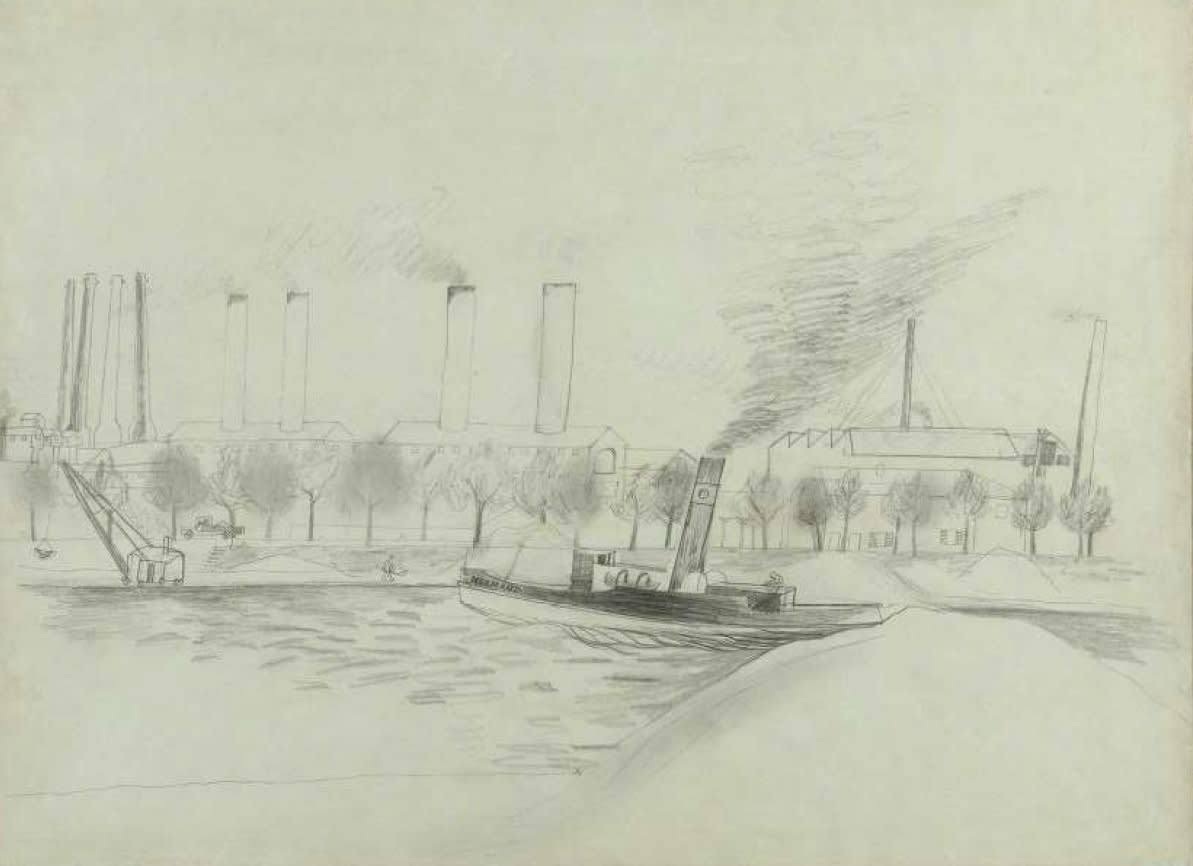 Ben Nicholson, The Steamer Normand on the Seine, c.1932