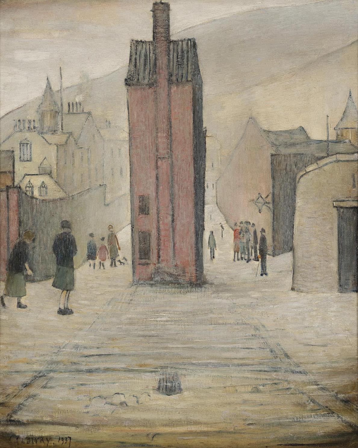 Laurence Stephen Lowry, Old Building, Edinburgh, 1937