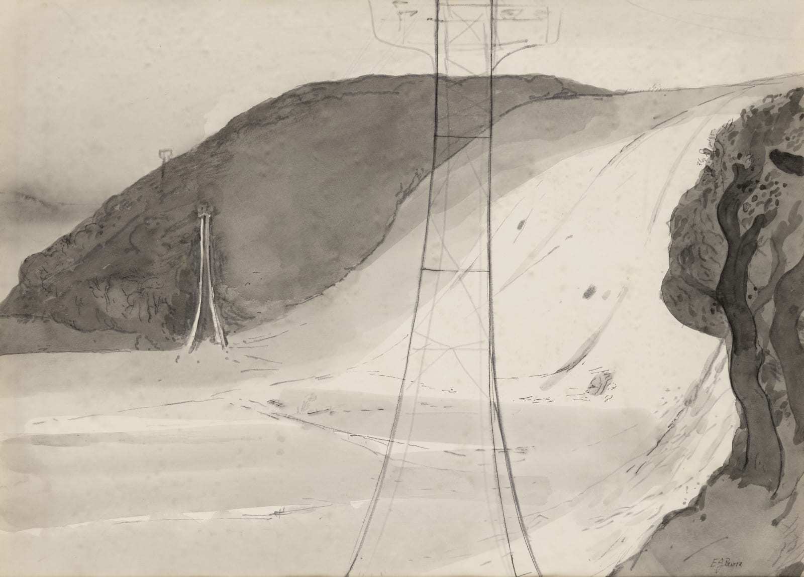 Edward Burra, Downward Landscape