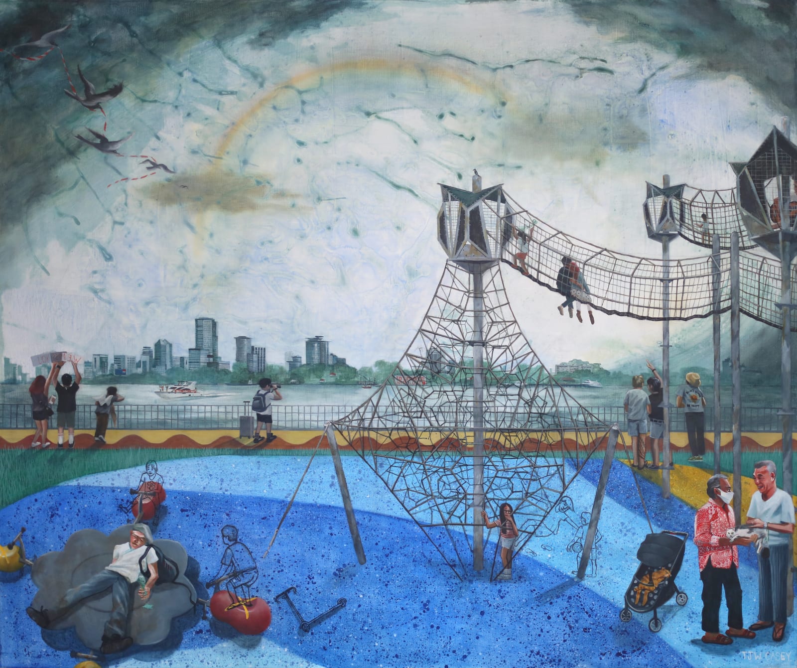 Casey Tan, Rain Clouds Over Waterfront , 2021