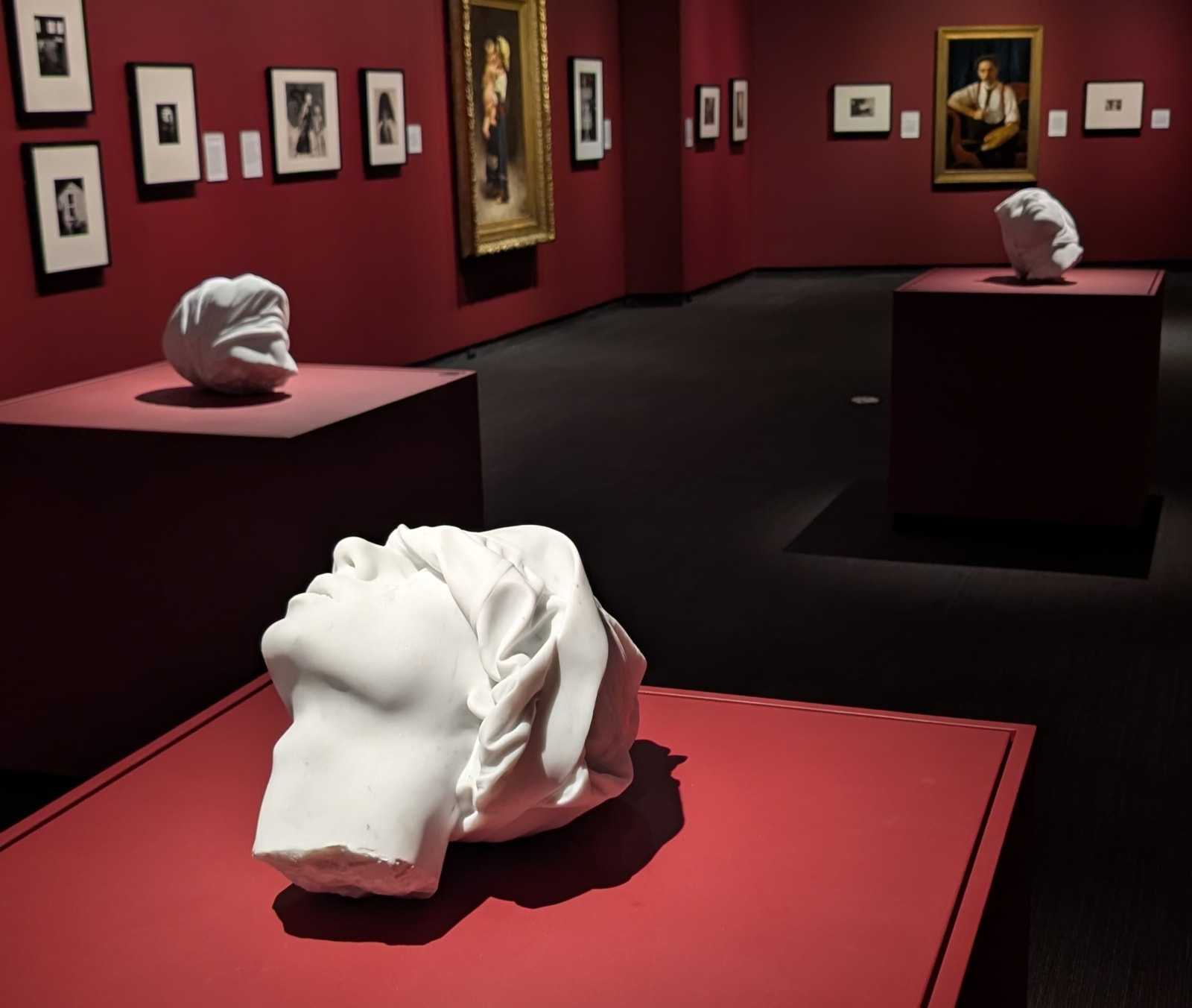 Installation view of Baroque Continuum a presentation of works by Reza Aramesh.