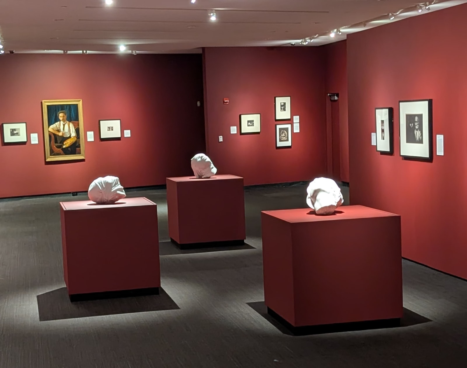 Installation view of Baroque Continuum a presentation of works by Reza Aramesh.