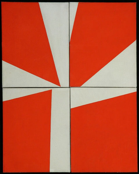 Ralph Coburn, Orange and White Participatory Composition, c. 1950