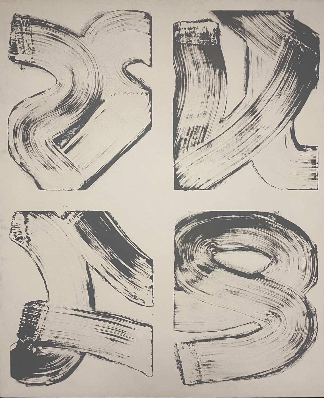 Blythe Bohnen, Process Painting, One to Four Brushstrokes, 1971