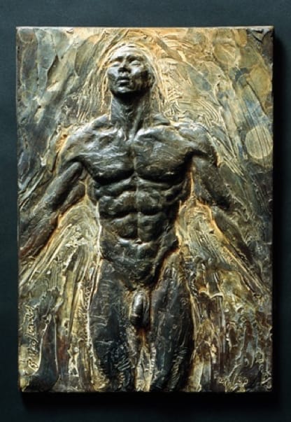 Richard MacDonald, Male Nude Athlete, Bas Relief I (Front), 1997