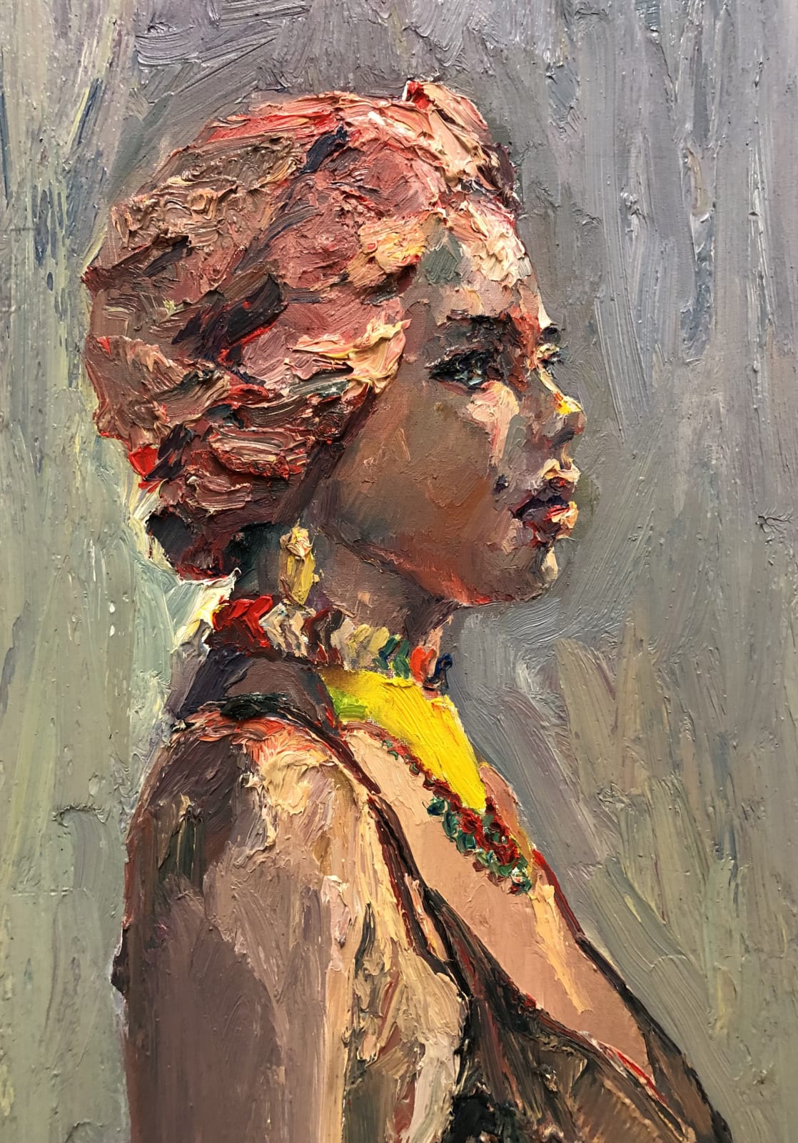 Jian Wang, Wanna Wearing Yellow Necklace, 2015