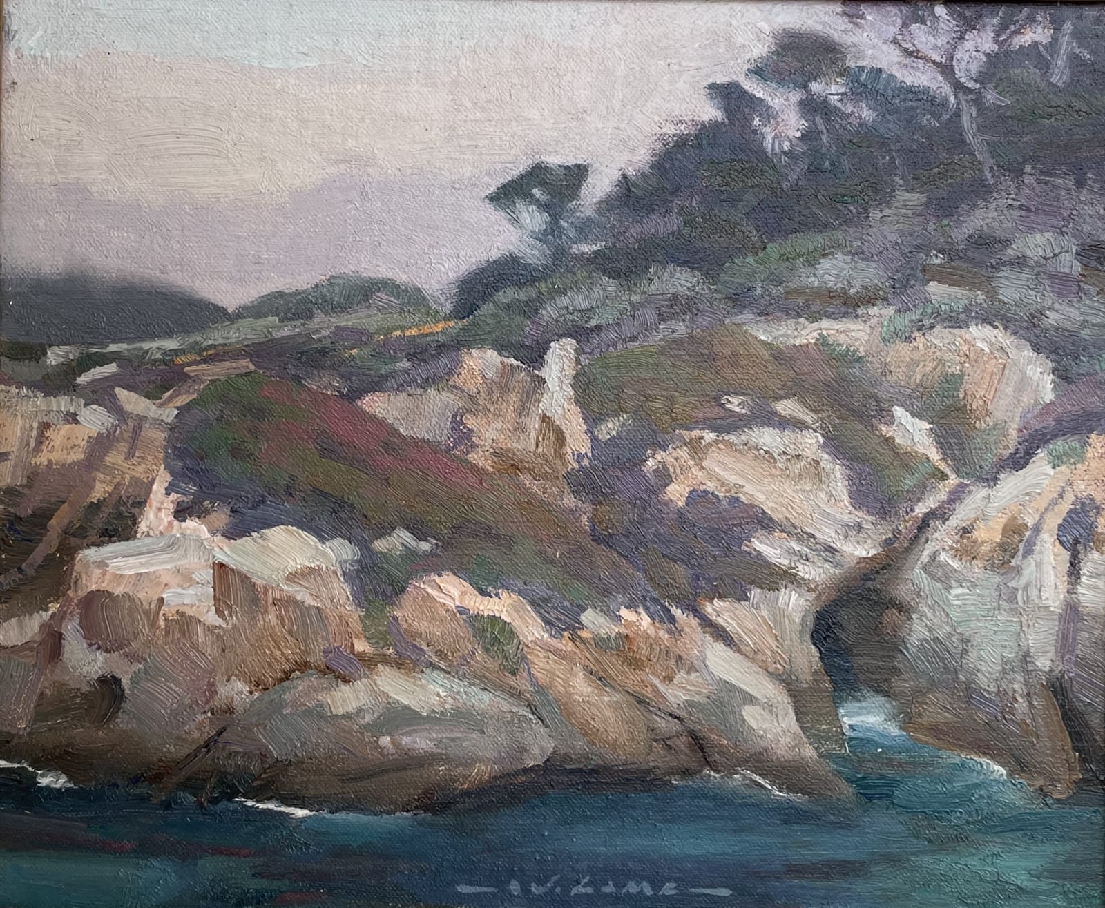 Jim Lamb, Ice Plant, Poppies & Pines- Pt Lobos, 2015