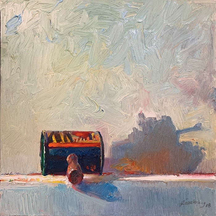 Jian Wang, The Magic of a Child Mind, A Old Tin Toy and Tank, 2018