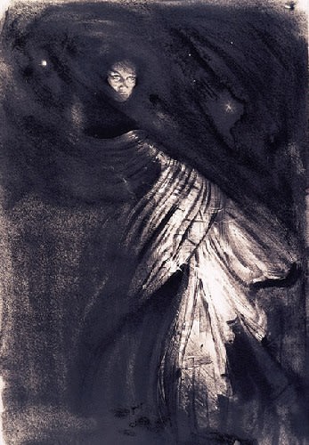 Richard MacDonald, Lady in Star Night, Lithograph, 1993