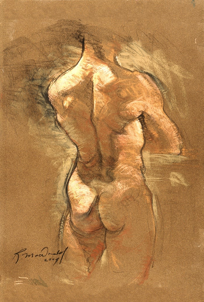 Richard MacDonald, Back Study of Male Performer, Serigraph (Unframed), 2012