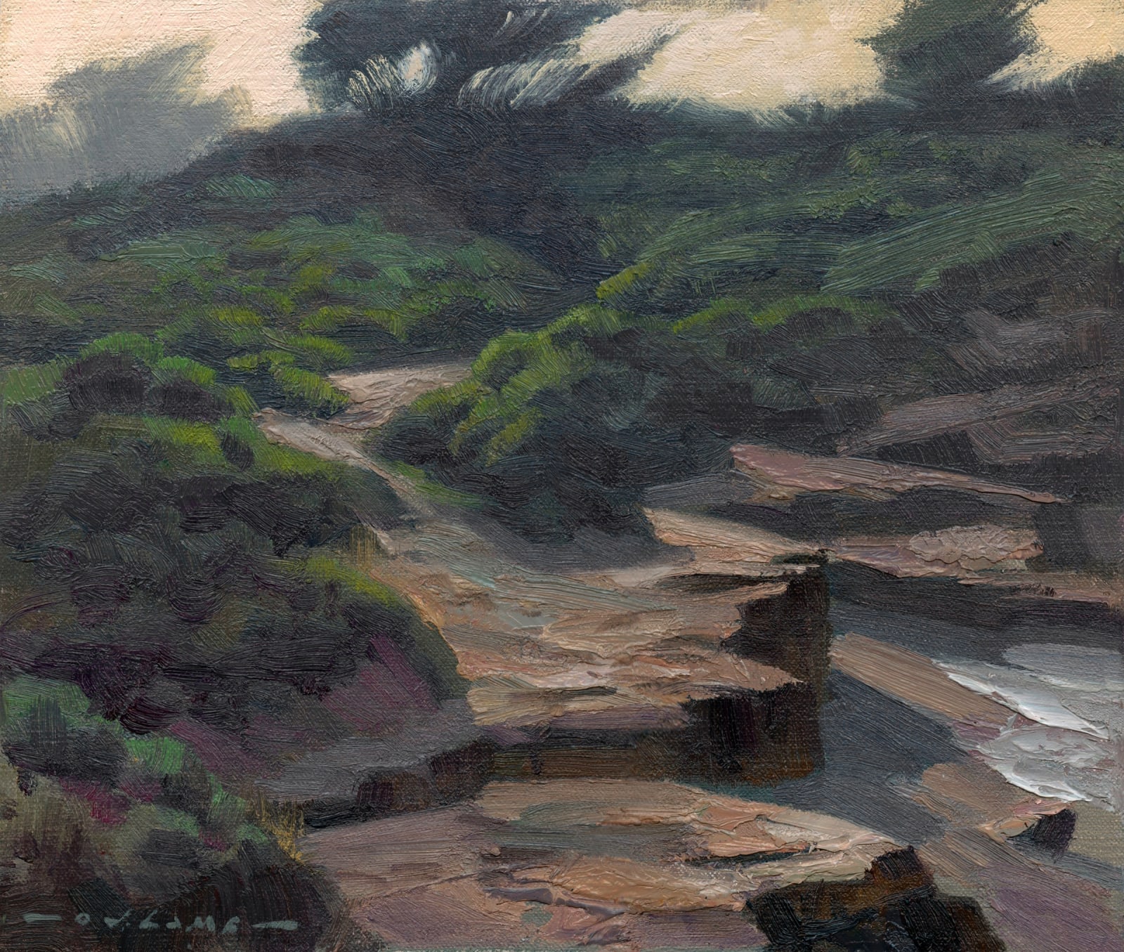 Jim Lamb, Backlight on Granite Point, 2015